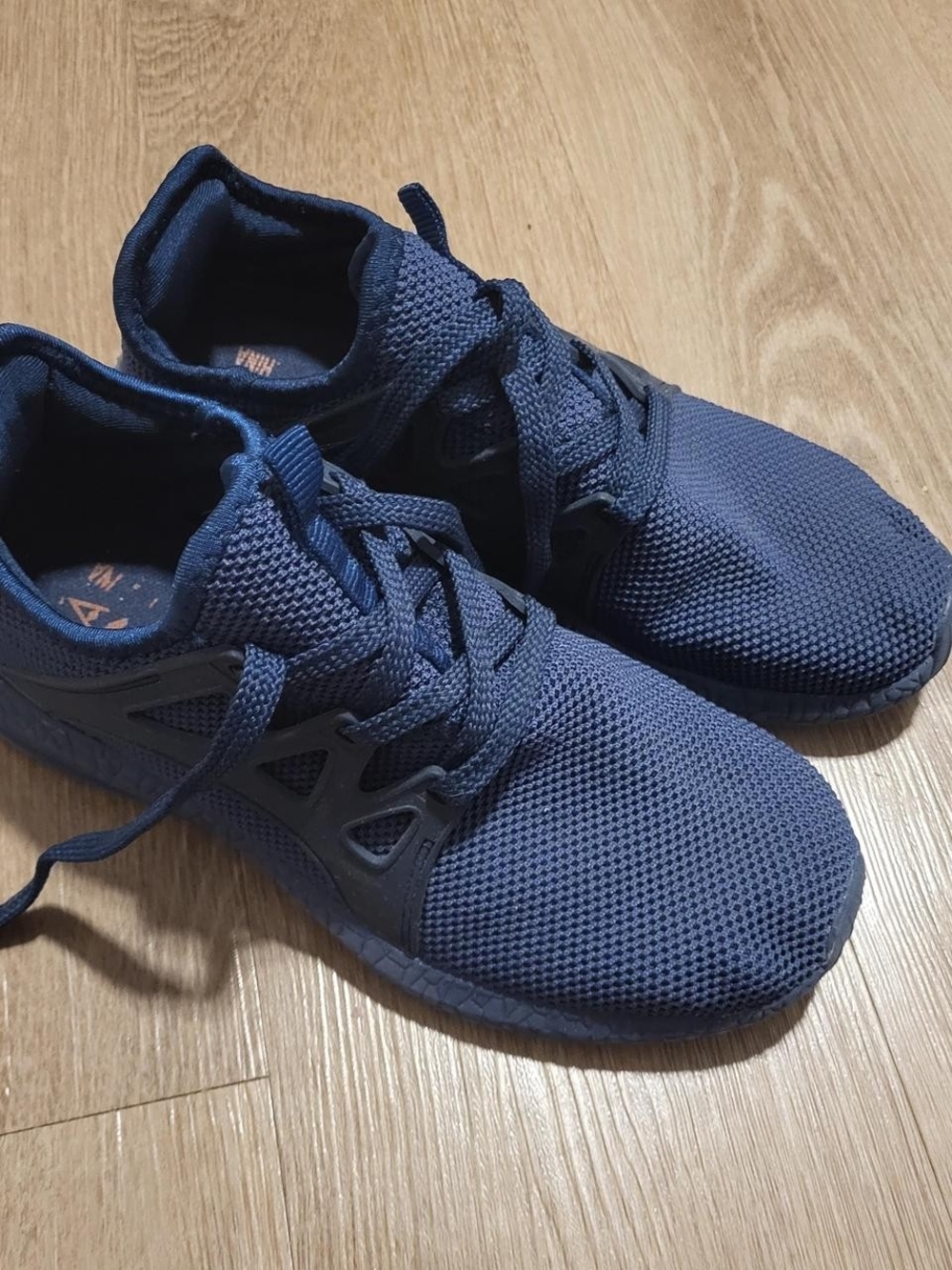Men's Navy Knit Athletic Sneakers - Comfortable Everyday Trainers